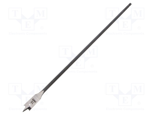 Drill bit; wood; Ø: 16mm; Overall len: 370mm; HSS; 1pcs; Series: Flat