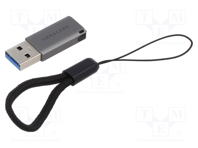 Adapter; USB 3.0,USB 3.1; USB A plug,USB C socket; 5Gbps; grey