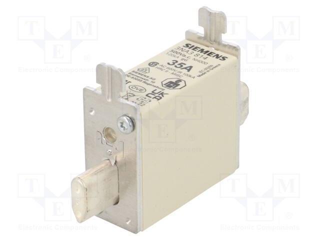 Fuse: fuse; gG; 35A; 500VAC; 250VDC; industrial; NH000; SENTRON