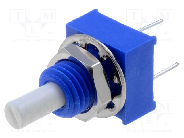 Potentiometer: shaft; single turn; 200kΩ; ±20%; 0.25W; linear; THT