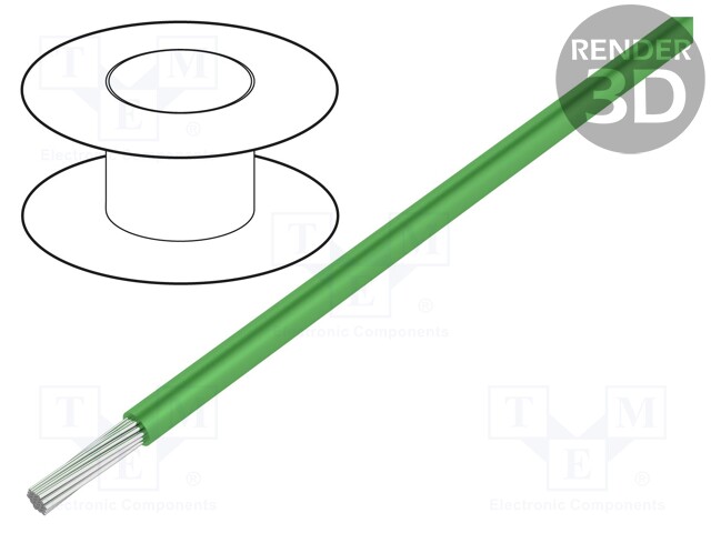 Wire; ÖLFLEX® HEAT 180 SiF A; 1x2.5mm2; stranded; Cu; silicone