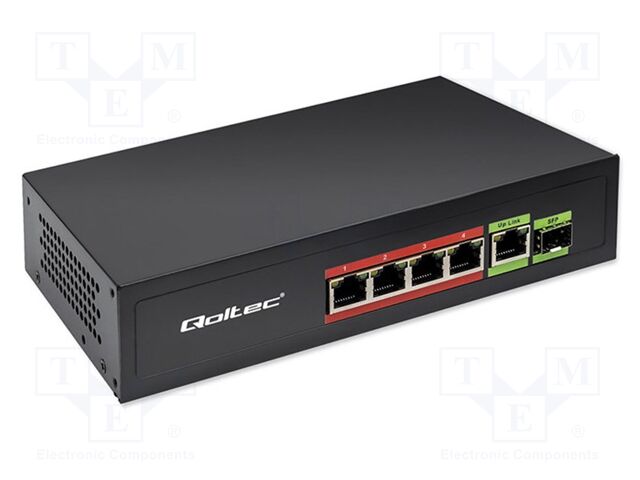 Switch Ethernet; IEC C13,RJ45 socket x5,SFP x1; PnP,PoE (PoE)