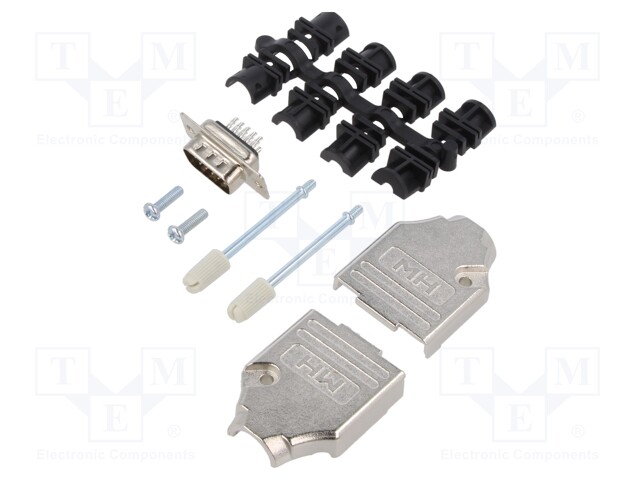 D-Sub HD; PIN: 15; plug; male; for cable; straight; soldering