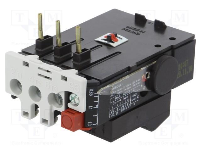 Thermal relay; Leads: screw terminals; 0.85÷1.3A; -5÷40°C