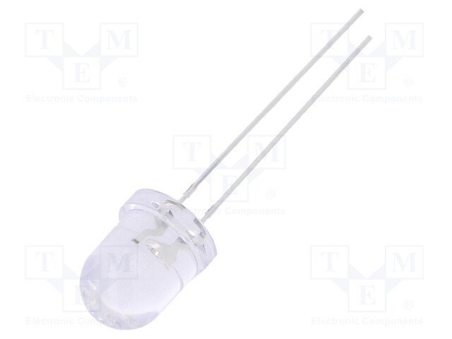 LED; 8mm; green; 3000÷4200mcd; 30°; Front: convex; Pitch: 2.54mm