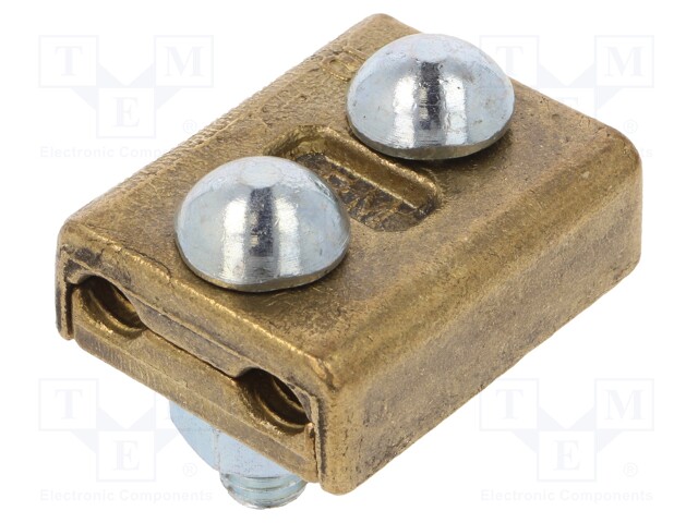Brass; 63mm2; none; screw terminal; for cable; straight; Mat: brass