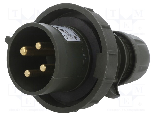 Connector: AC supply 3-phase; plug; male; 32A; 400VAC; IEC 60309