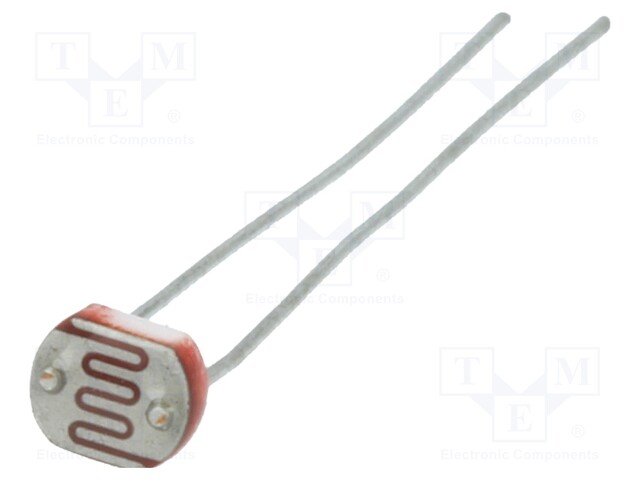 Photoresistor; 100mW; 5÷10kΩ; 560nm; Mounting: THT; 150VDC