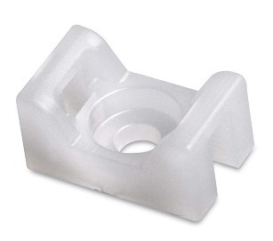 Kaablisideme hoidja, Kruviava 4.5 mm, Ivory, Nylon 6.6 (Polyamide 6.6), 16 mm, 10.8 mm 1000 PK.