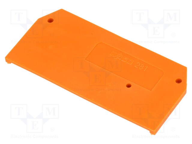 End/partition plate; Application: 281-9; orange; spring clamp