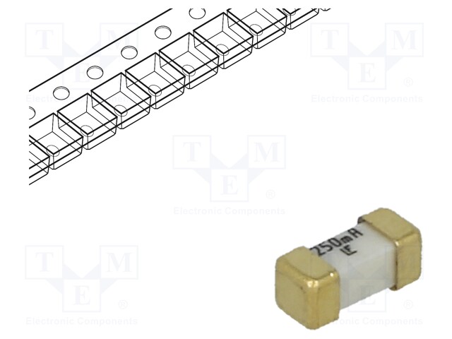 Fuse: fuse; ultra rapid; 250mA; 125V; SMD; ceramic; Case: 2410; 448