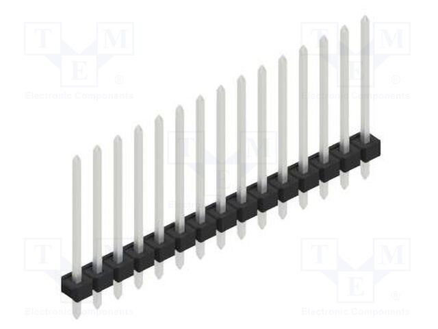 Connector: pin strips; pin header; male; PIN: 15; 2.54mm; THT; 1x15