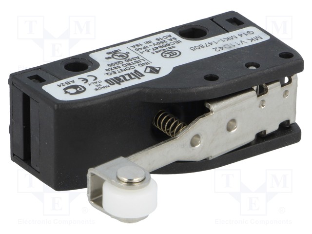 Microswitch SNAP ACTION; with lever (with roller); SPDT; Pos: 2