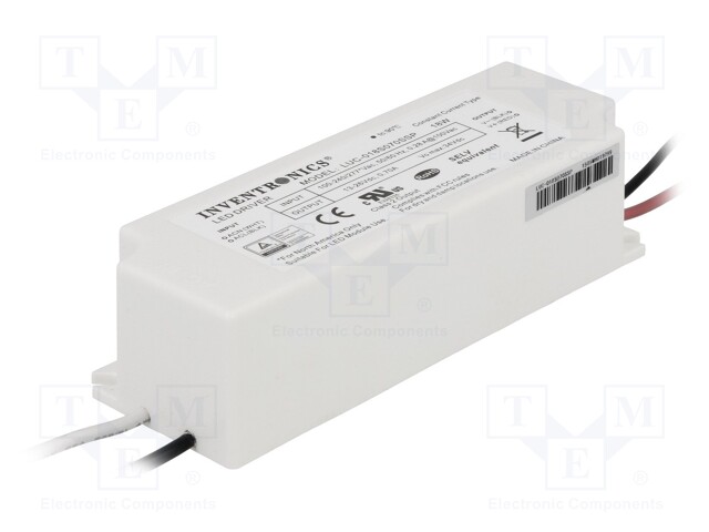 Power supply: switched-mode; LED; 18W; 13÷26V; 700mA; 90÷305VAC