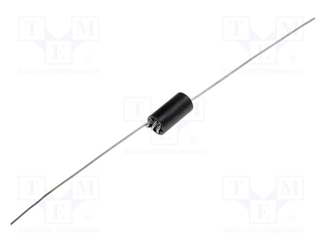 Inductor: ferrite; Number of coil turns: 3.5; Imp.@ 25MHz: 726Ω