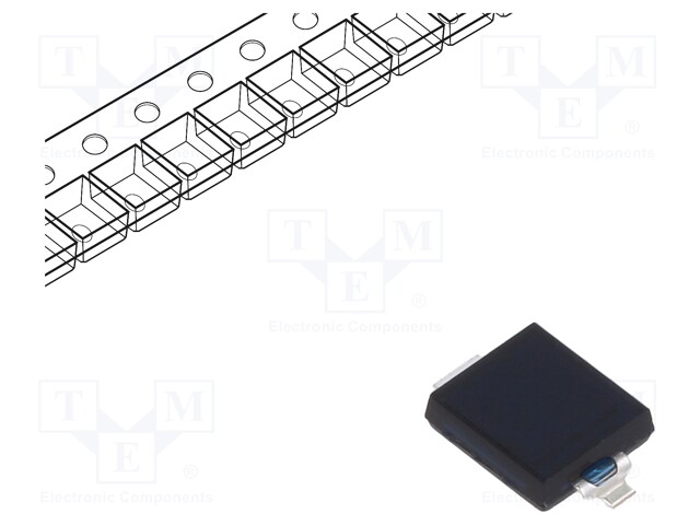 PIN photodiode; SMD; 940nm; 5nA; rectangular; flat; black