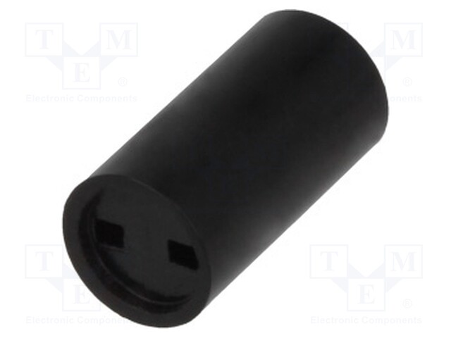 Spacer sleeve; LED; Øout: 5mm; ØLED: 3mm; L: 8.5mm; black