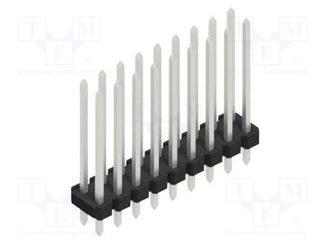 Connector: pin strips; pin header; male; PIN: 18; 2.54mm; THT; 2x9