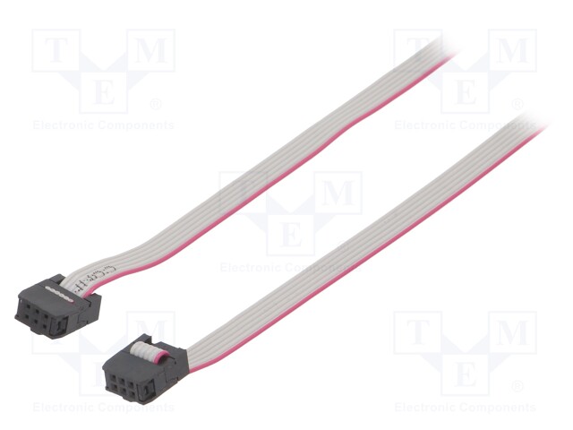 Ribbon cable with IDC connectors; 6x28AWG; Cable ph: 1.27mm