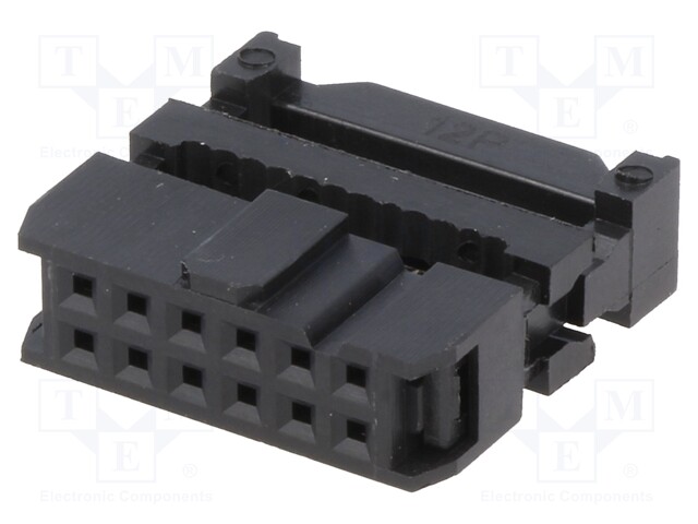 Plug; IDC; female; PIN: 12; IDC; for ribbon cable; 1.27mm