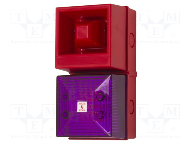 Signaller: lighting-sound; 115VAC; siren,flashing light; LED