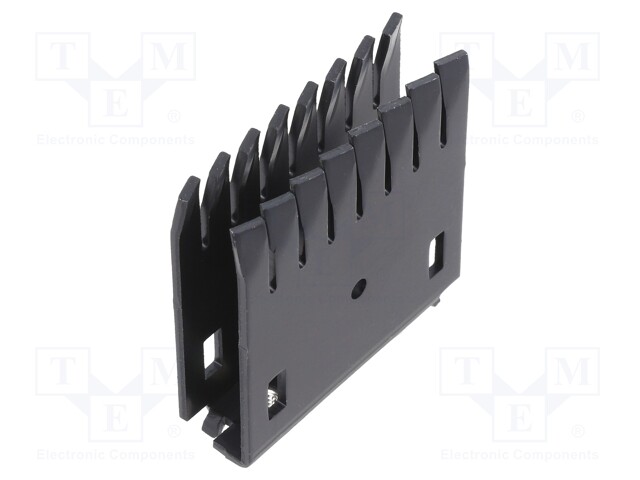 Heatsink: extruded; U; TO218; black; L: 44.6mm; W: 12.5mm; H: 44.6mm