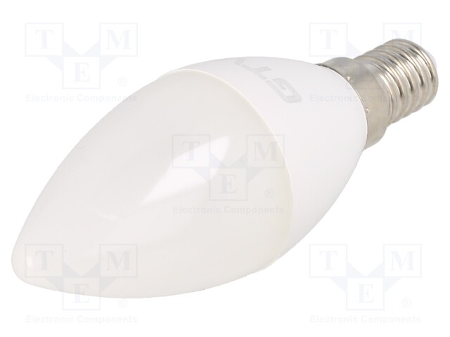 LED lamp; cool white; E14; 230VAC; 260lm; 3W; 160°; 6400K