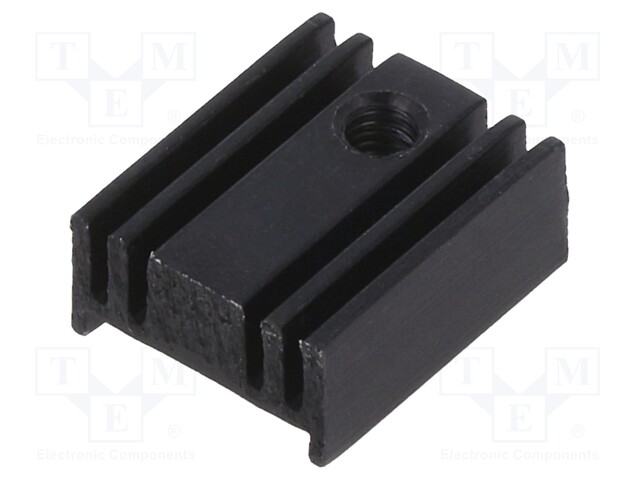 Heatsink: extruded; grilled; SOT32; black; L: 15mm; W: 12mm; H: 6.5mm