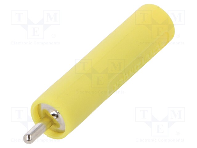 Socket; 4mm banana; 20A; 1kVAC; yellow; nickel plated; -25÷80°C