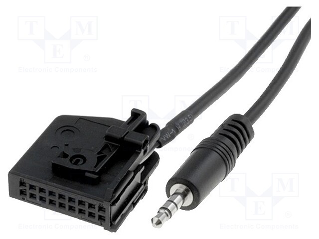 Aux adapter; Jack 3,5mm; Seat,Škoda,VW; 0.6m