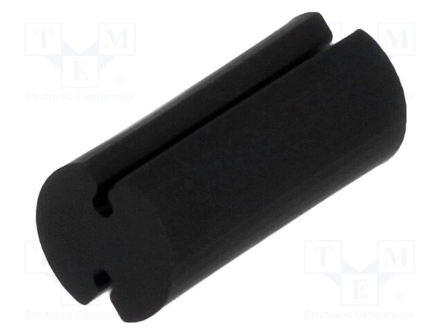 Spacer sleeve; LED; Øout: 5mm; ØLED: 5mm; L: 11mm; black; UL94V-2