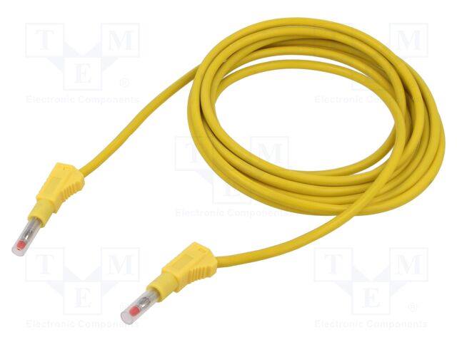 Test lead; 45A; banana plug 4mm,both sides; insulated; Len: 3.05m