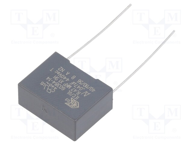 Capacitor: polypropylene; X1; 0.047uF; 440VAC; ±10%; THT; -40÷110°C