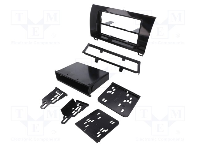 Radio mounting frame; Toyota; 1 DIN,2 DIN; black gloss