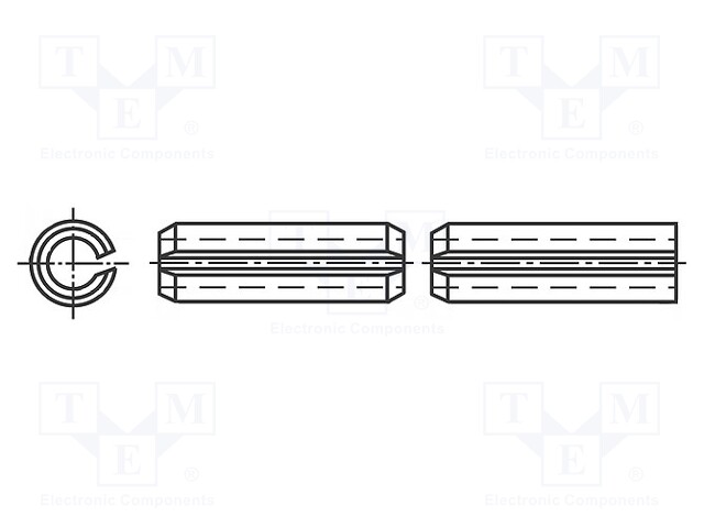 Springy stud; stainless steel; BN: 337; Ø: 3mm; L: 10mm; DIN: 1481