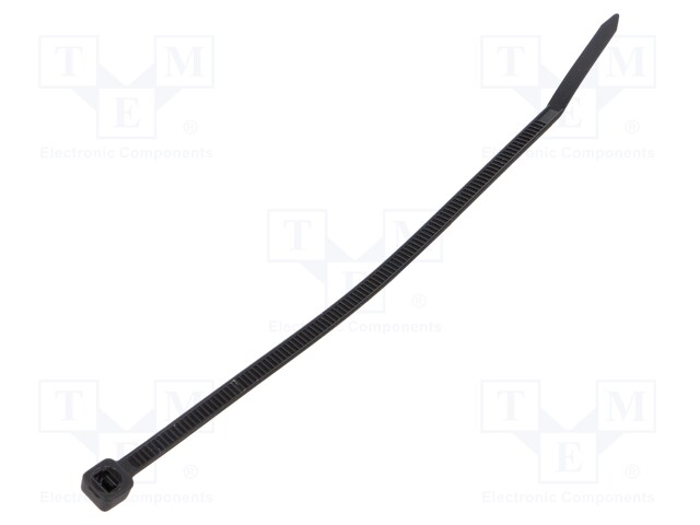 Cable tie; L: 200mm; W: 2.5mm; polyamide; 80N; black; Ømax: 53mm