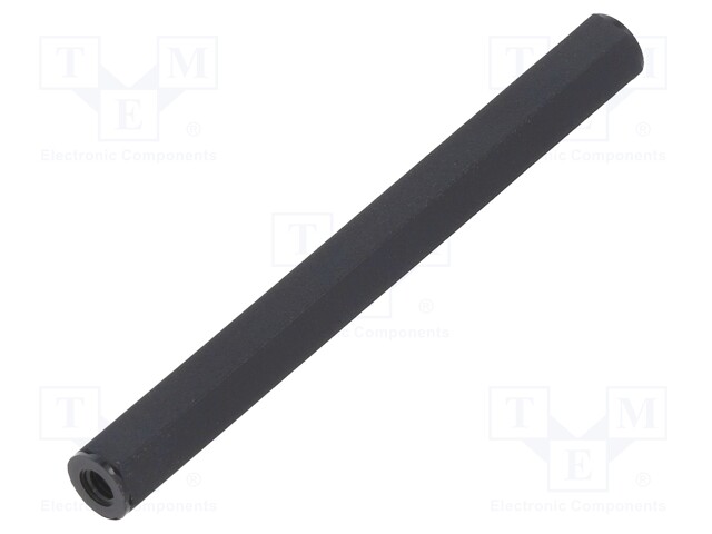 Screwed spacer sleeve; cylindrical; polyamide; M3; 60mm