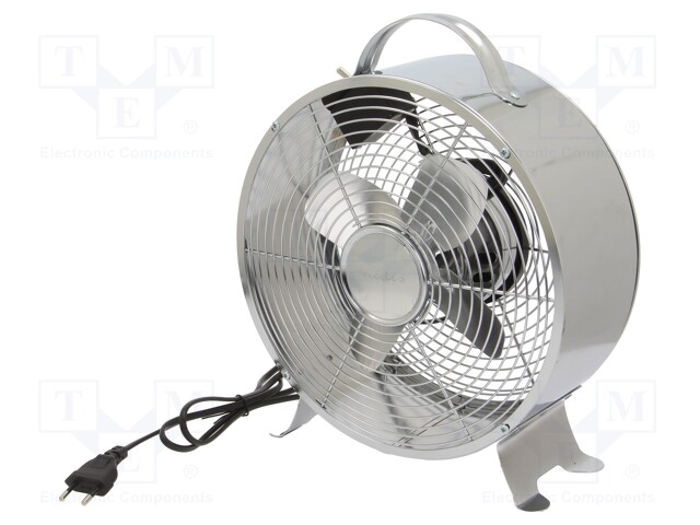 Fan: AC; 20W; 220÷240V; Ø: 250mm; Len: 1.5m; 335x265x110mm; metal