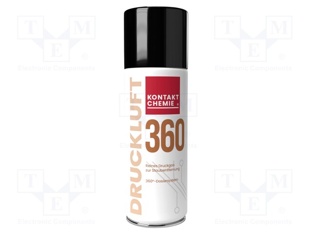 Compressed air; DUST OFF 360; 200ml; spray; can; colourless