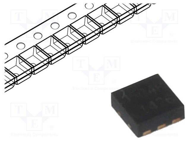 Diode: diode networks; 6.5V; 3A; unidirectional; 100W; SLP1616P6