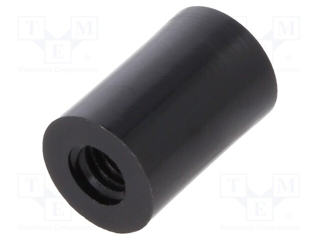 Spacer sleeve; cylindrical; polyamide; M4; L: 12mm; Øout: 8mm