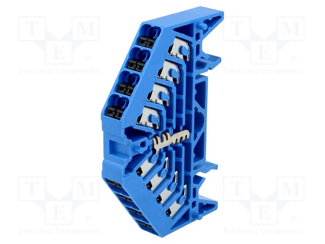 Splice terminal: rail; 1.5mm2; ways: 1; terminals: 16; blue; 250VAC