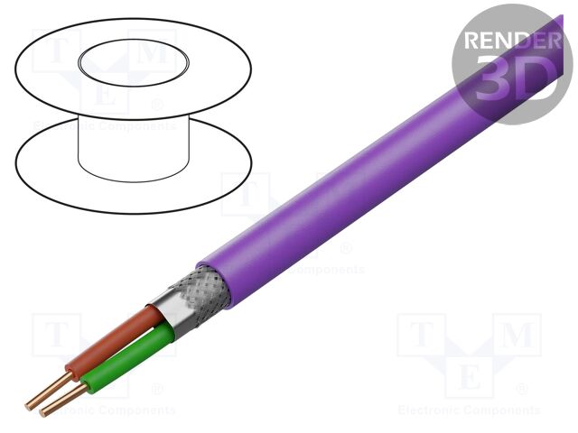 Wire; Alpha Essential Data&Bus; 1x2x22AWG; PROFIBUS; stranded; Cu