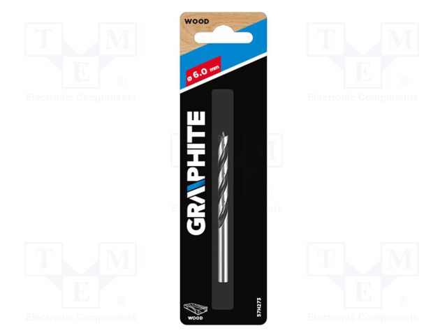 Drill bit; for wood; Ø: 6mm; L: 90mm