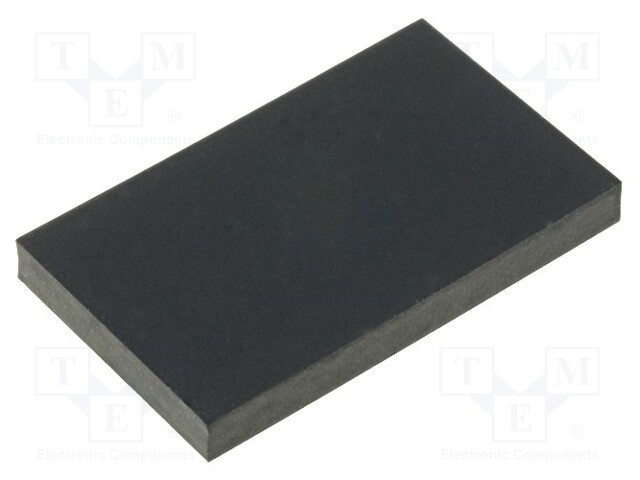 Self-adhesive foot; H: 3mm; black; rubber; W: 15mm; L: 25mm