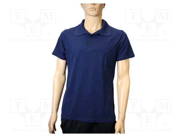 Polo shirt; ESD; XXL; IEC 61340; cotton,polyester,carbon fiber