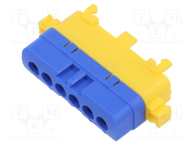 Splice terminal: distribution block; ways: 1; terminals: 6; TS35