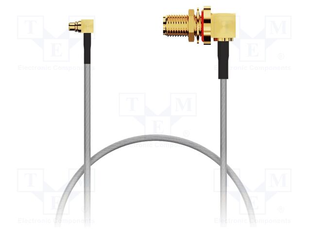 Cable; MMCX male,SMA female; brown; -40÷125°C; 0÷6GHz; 100mm; 50Ω