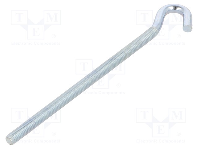 Hook; angular; steel; zinc; Thread len: 116mm; Overall len: 140mm