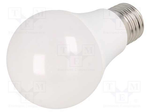 LED lamp; neutral white; E27; 230VAC; 900lm; 9.5W; 220°; 4000K